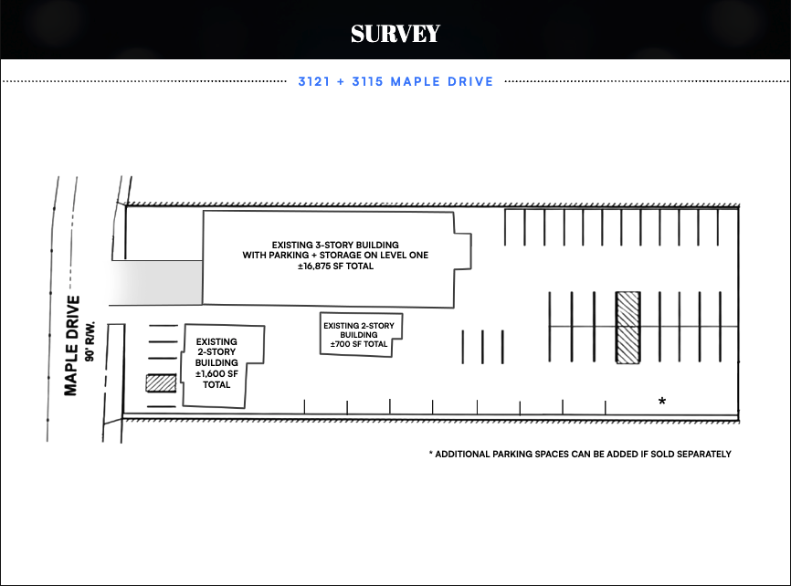 Survey — 3121 + 3115 Maple Drive